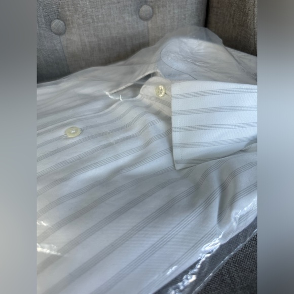 Brookes Brothers Stretch Regent Dress Shirt Non-Iron Twill Stripe 15.5-33 - Picture 11 of 12